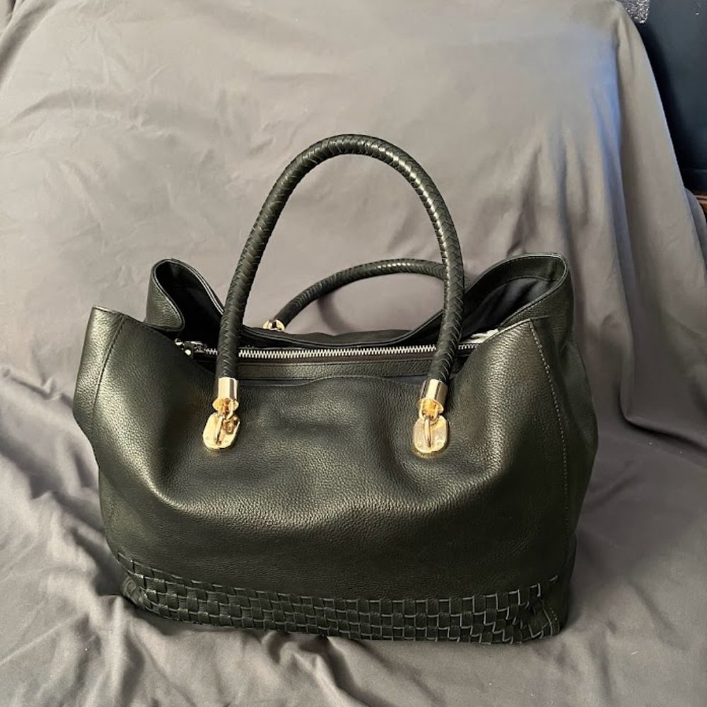 Cole Haan Black Leather Tote Like New